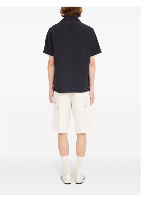 camicia maniche corte uomo nera MAISON MARGIELA | S50DR0009 M35267900